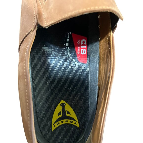 Toschi Mach Loafers Brown Nubuck Leather Driver Shoe CarbonLite Mens 11.5 - Picture 3 of 12